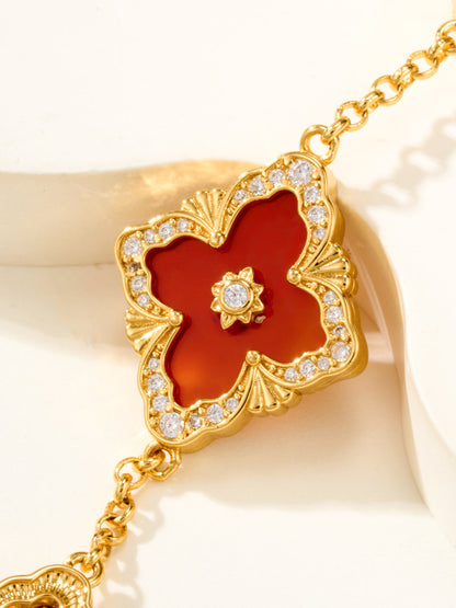 [⭐Aura]B.C.L ENAMELED Five-Flower Bracelet（Various Colors) BIG SIZE