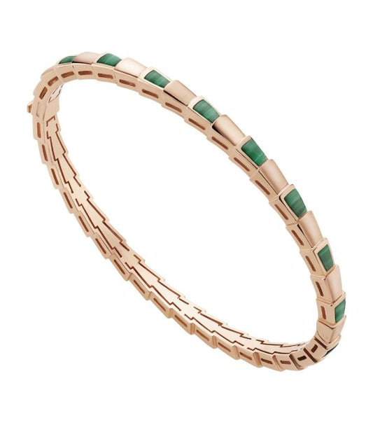 [⭐Aura]SERPENTI BRACELET PINK GOLD MALACHITE