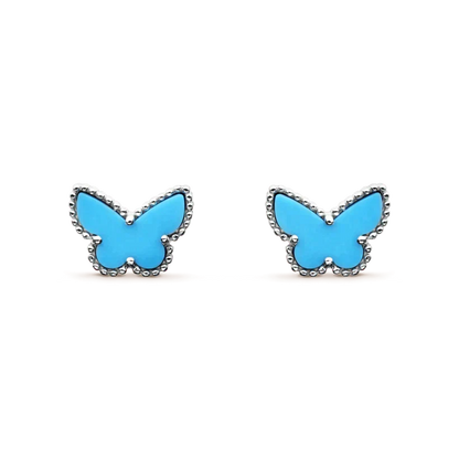 [⭐Aura]BUTTERFLY TURQUOISE EARRINGS SILVER