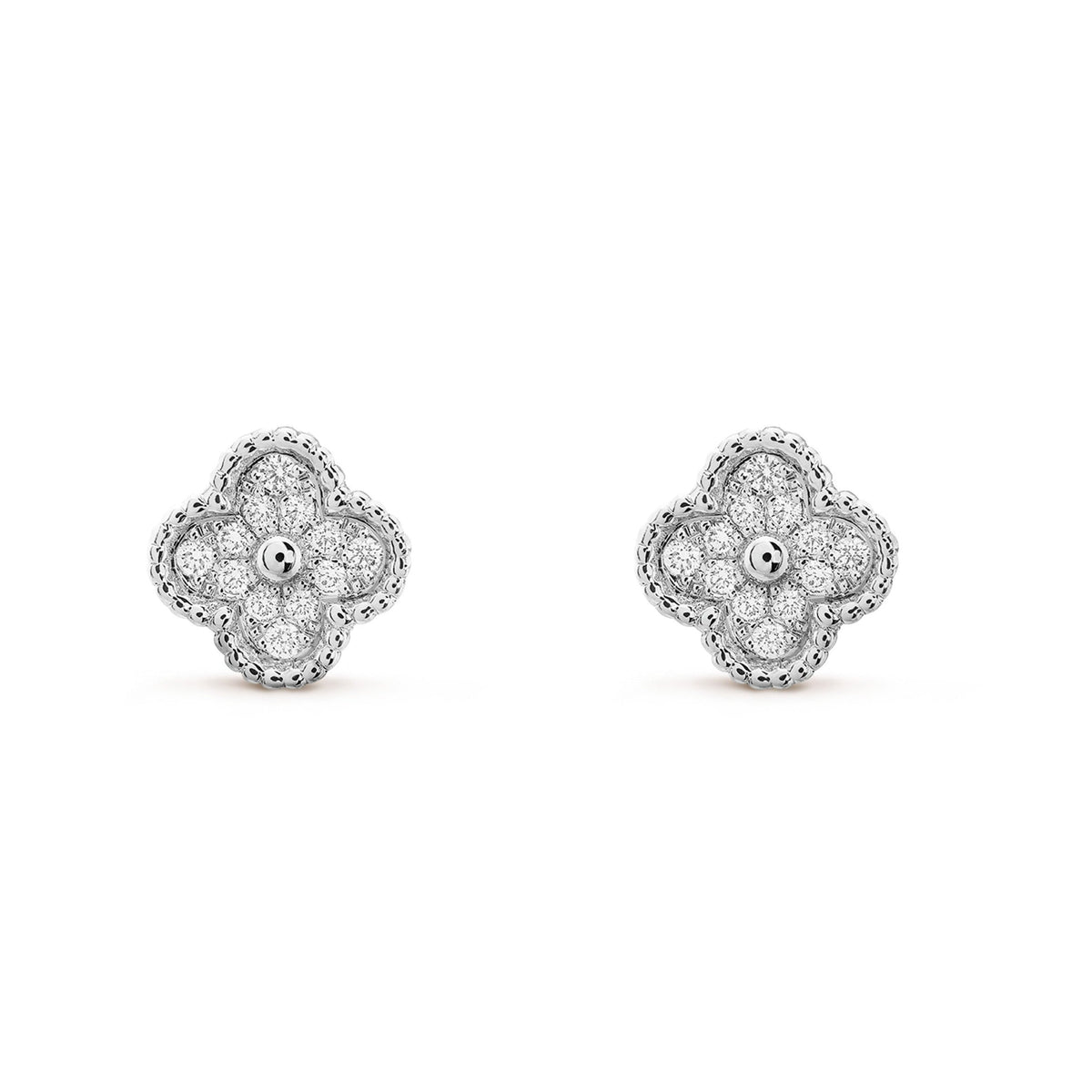[⭐Aura]CLOVER MINI DIAMOND STUD EARRINGS
