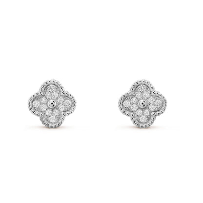 [⭐Aura]CLOVER MINI DIAMOND STUD EARRINGS