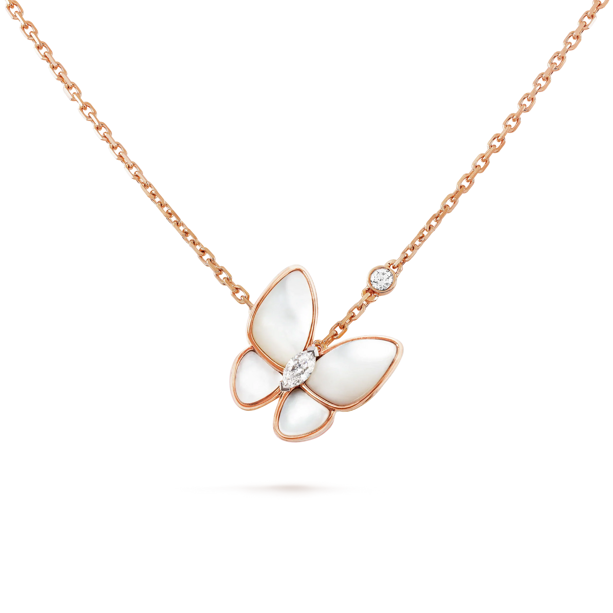 [⭐Aura]BUTTERFLY MOP DIAMOND NECKLACE