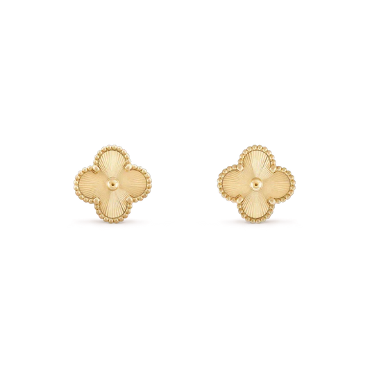 [⭐Aura]CLOVER MINI 9.5MM LASER EARRINGS