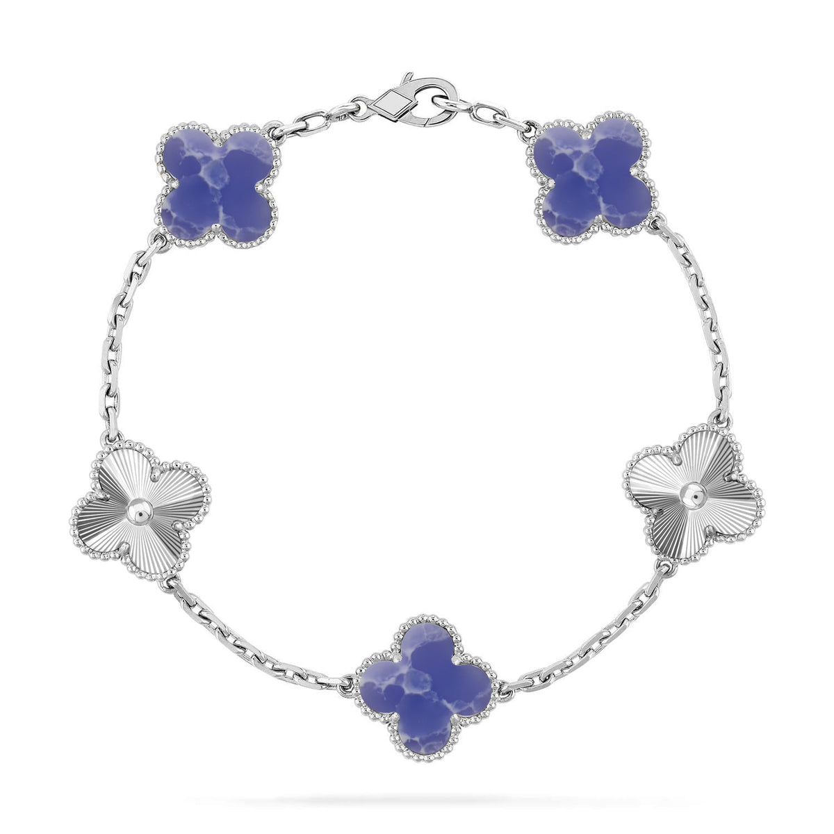 [⭐Aura]CLOVER 5 MOTIF BLUE VEINS BRACELET COLLECTION