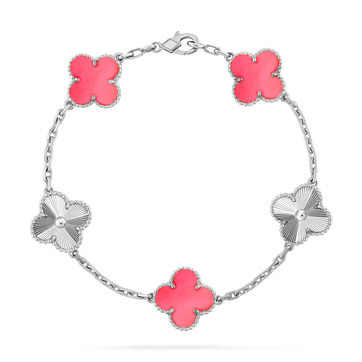 [⭐Aura] CLOVER 5 MOTIFS  PINK MOP BRACELET COLLECTION