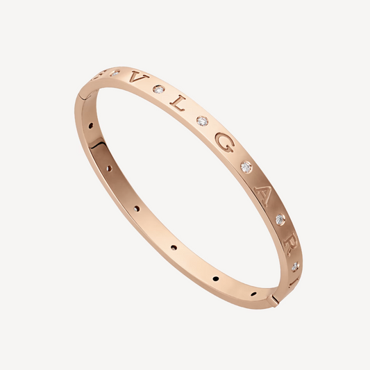 [⭐Aura]ZERO 1 PINK GOLD 12 DIAMONDS BRACELET
