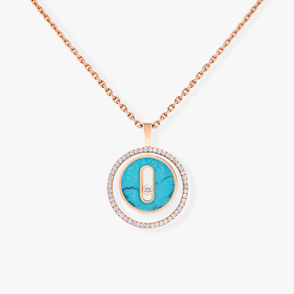 [⭐Aura]Demo MOVE 1 DIAMOND TURQUOISE PINK GOLD DIAMOND NECKLACE