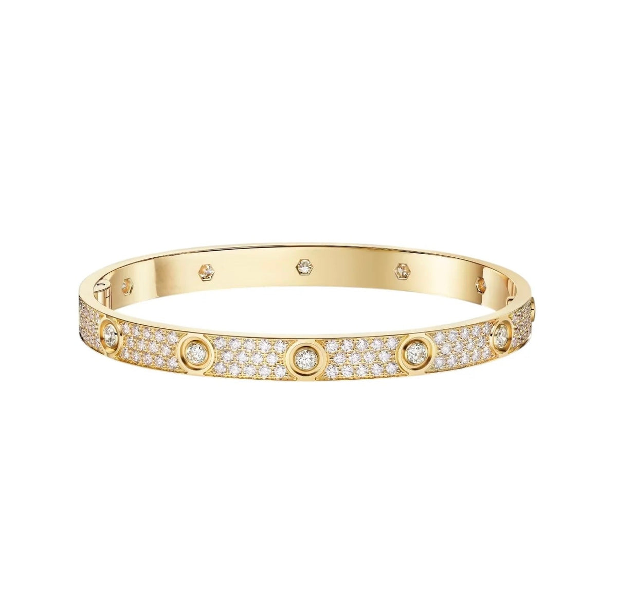 [⭐Aura]LOVE BRACELET 6.1MM DIAMOND-PAVED 10 BIG DIAMONDS