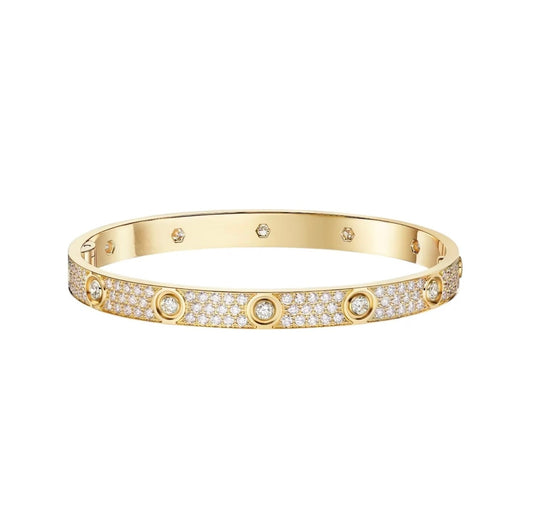[⭐Aura]LOVE BRACELET 6.1MM DIAMOND-PAVED 10 BIG DIAMONDS