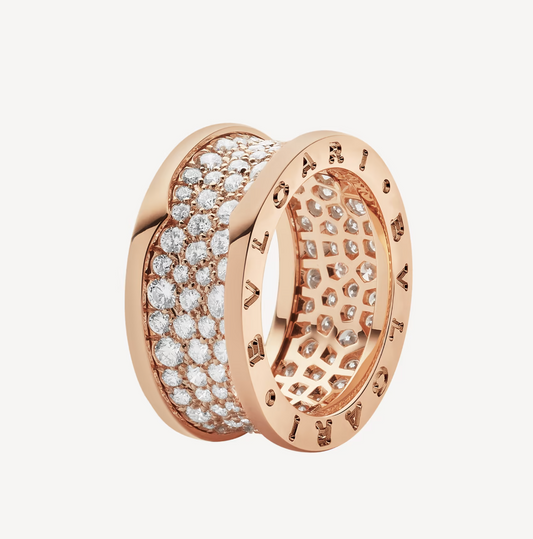 [⭐Aura]ZERO 1 WITH PAVED DIAMONDS ON THE SPIRAL RING