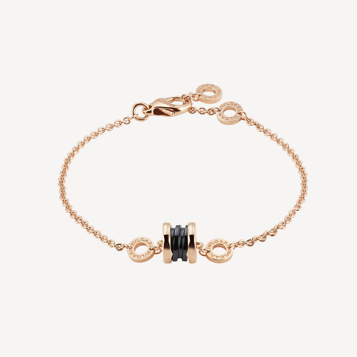 [⭐Aura]ZERO 1 SOFT PINK GOLD AND BLACK CERAMIC BRACELET