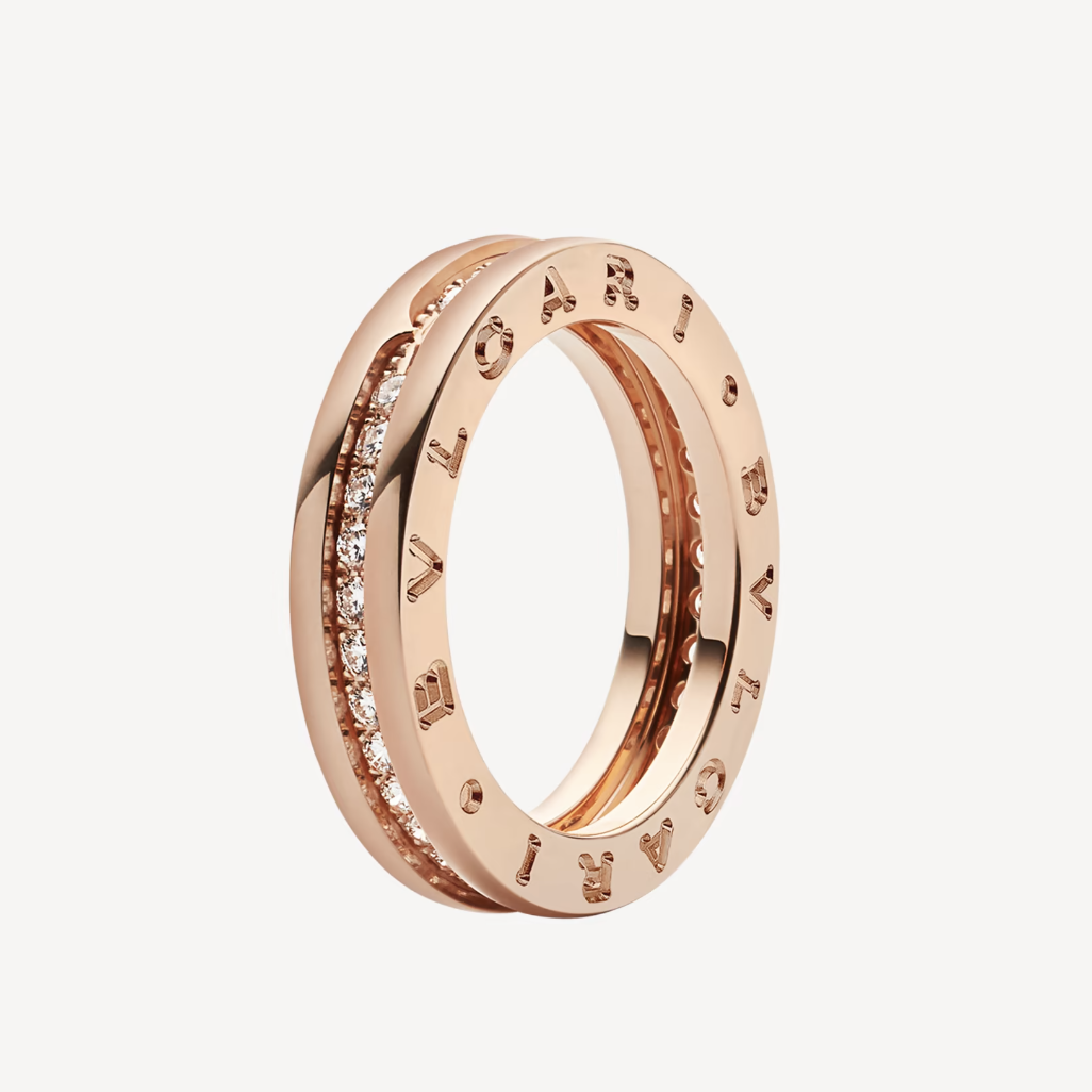 [⭐Aura]ZERO 1 ONE-BAND PAVED DIAMONDS ON THE SPIRAL RING