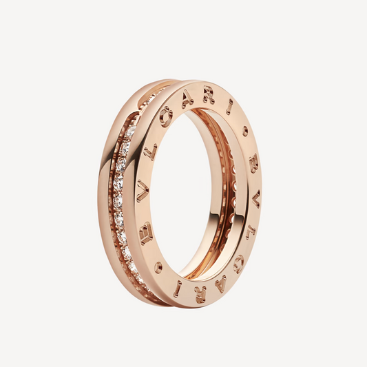 [⭐Aura]ZERO 1 ONE-BAND PAVED DIAMONDS ON THE SPIRAL RING
