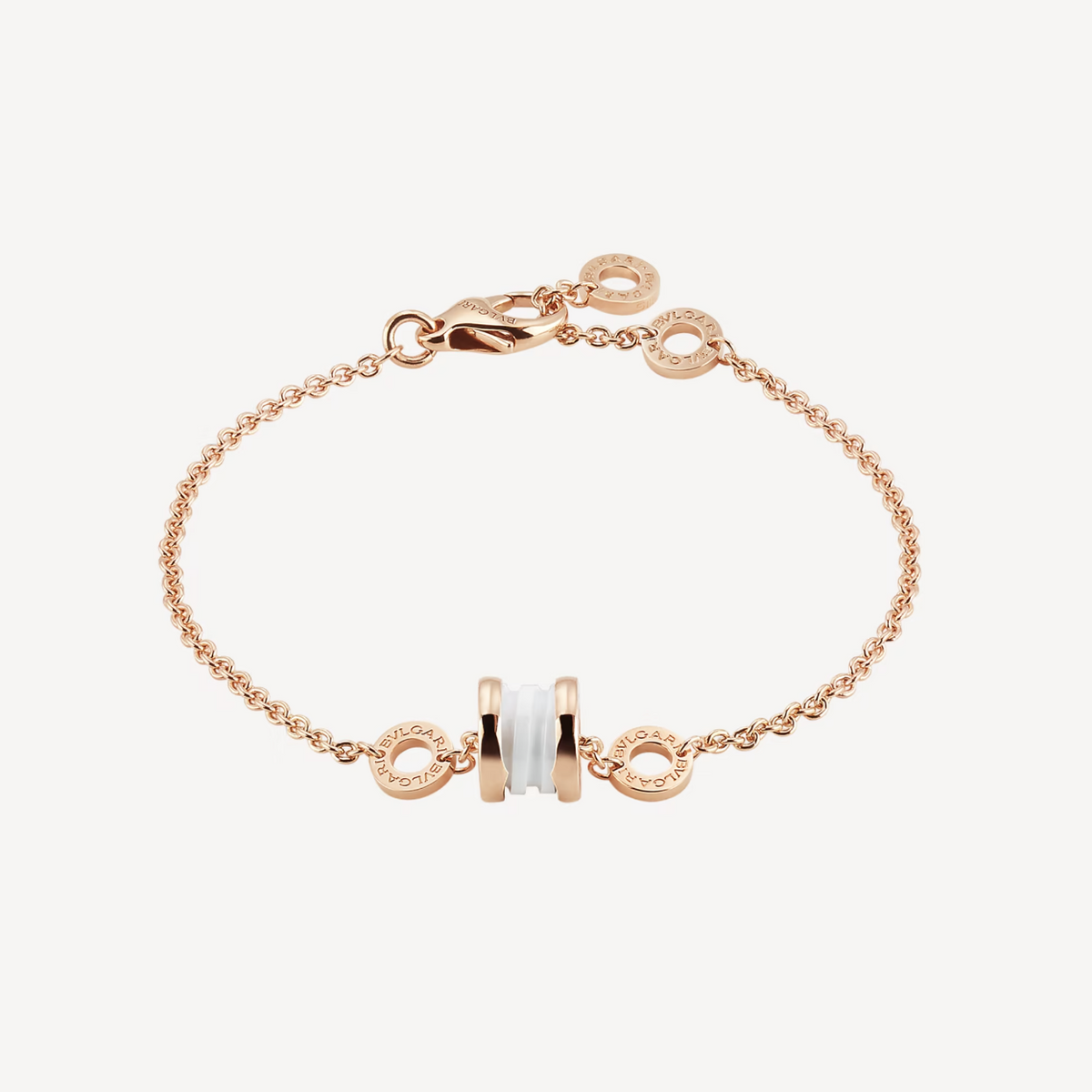 [⭐Aura]ZERO 1 SOFT PINK GOLD AND WHITE CERAMIC BRACELET
