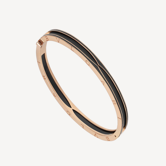 [⭐Aura]ZERO 1 PINK GOLD WITH MATTE BLACK CERAMIC BRACELET