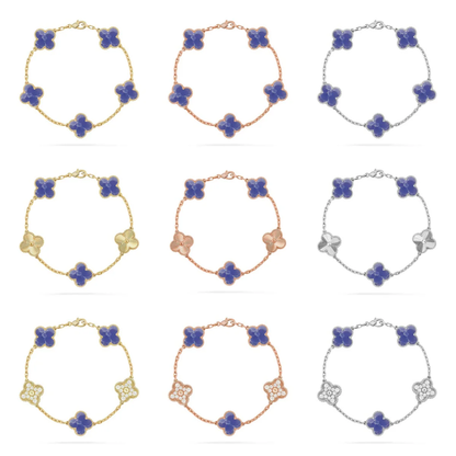 [⭐Aura]CLOVER 5 MOTIF BLUE VEINS BRACELET COLLECTION