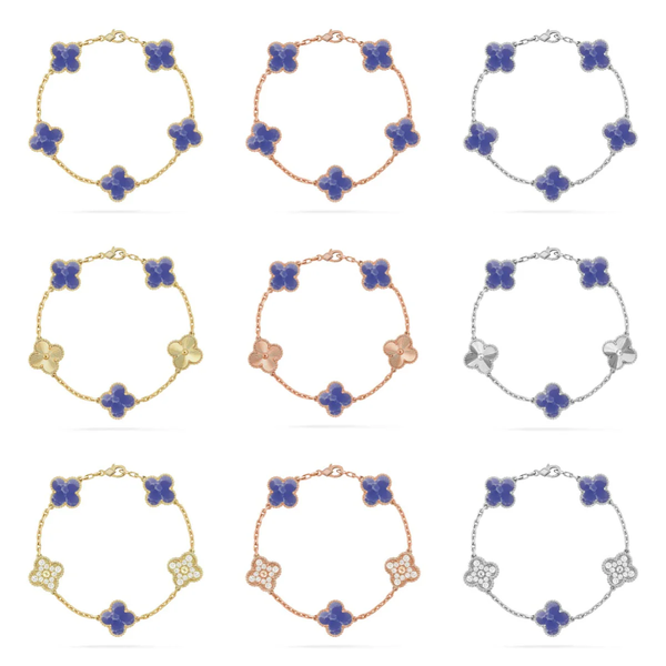 [⭐Aura]CLOVER 5 MOTIF BLUE VEINS BRACELET COLLECTION