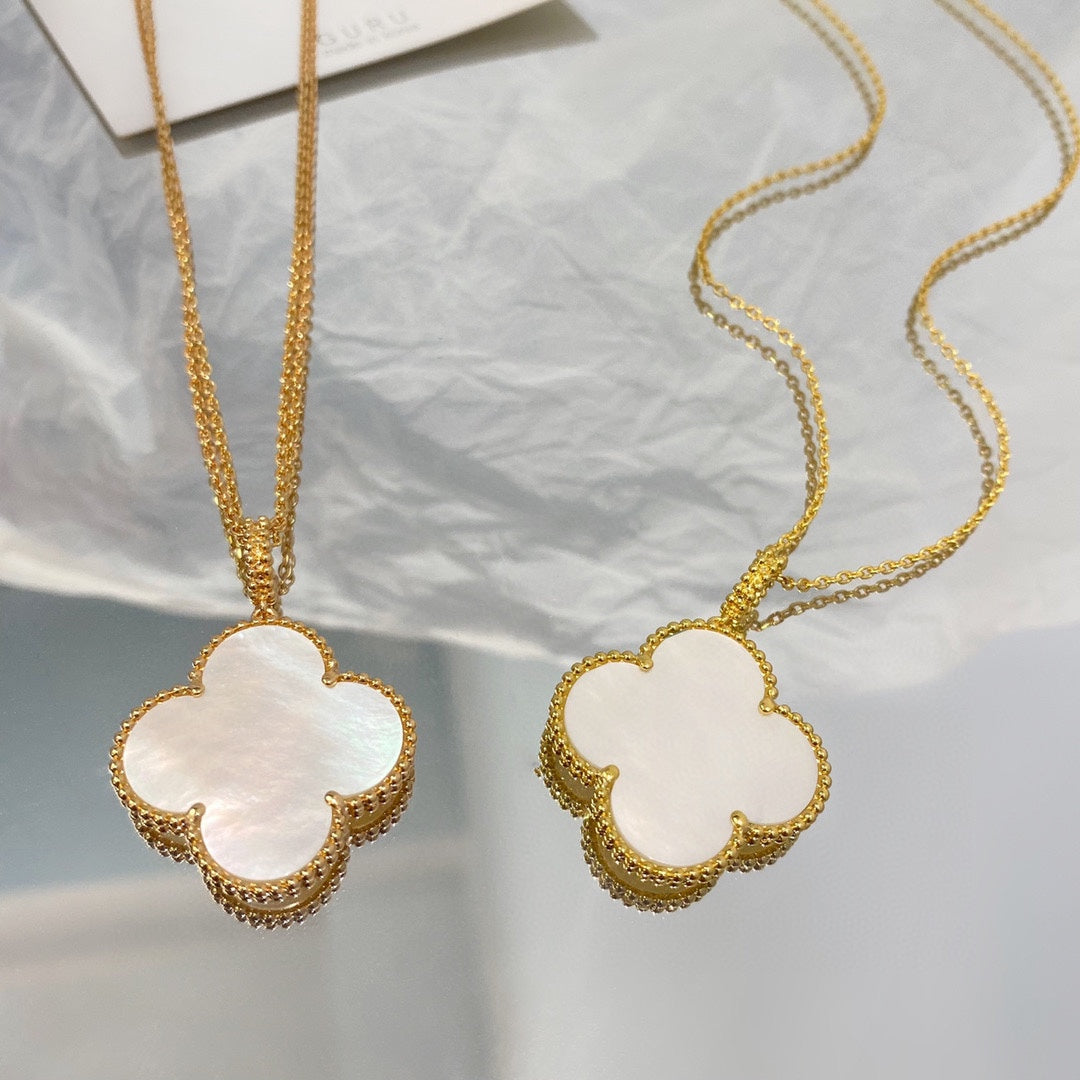 [⭐Aura]CLOVER 25MM MOP LARGE PENDANT NECKLACE