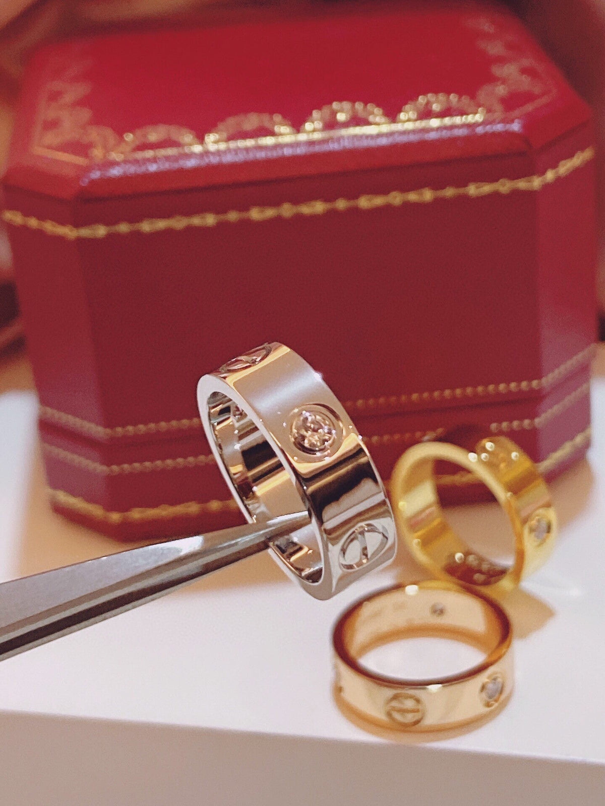[⭐Aura]Three-Diamond Ring