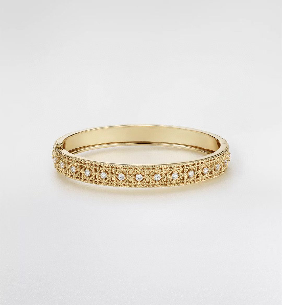 [⭐Aura]2026 WOVEN-PATTERN BRACELET SET WITH FULL DIAMOND INLAY THREE-COLORS
