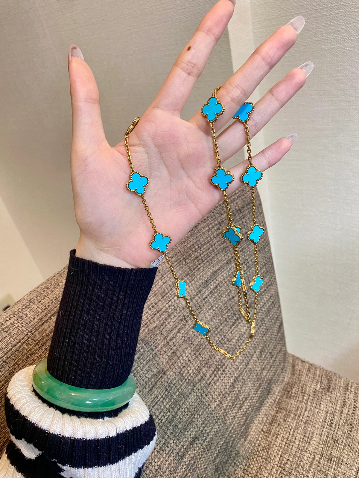 [⭐Aura]CLOVER 20 MOTIFS TURQUOISE GOLD