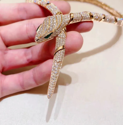 [⭐Aura]HAUTE COUTURE GOLD SERPENTI NECKLACE