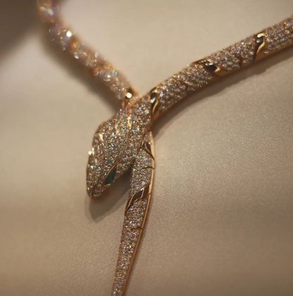 [⭐Aura]HAUTE COUTURE GOLD SERPENTI NECKLACE