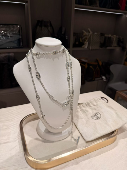 [⭐Aura]Classic Silver Sweater Chain