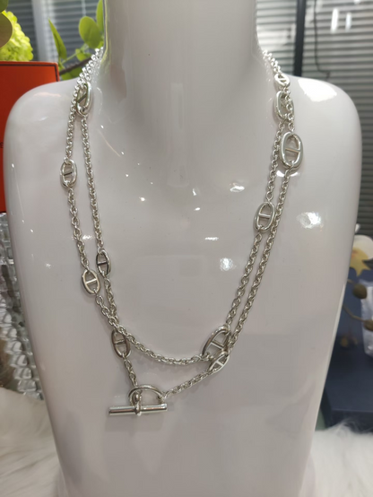 [⭐Aura]Classic Silver Sweater Chain