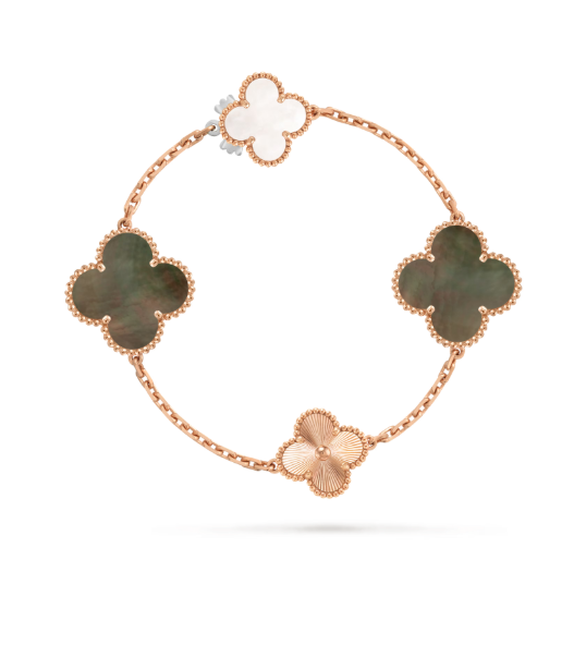 [⭐Aura]DETACHABLE CLOVER 15(11+4) FLOWER SILVER NECKLACE SET