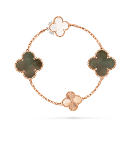 [⭐Aura]DETACHABLE CLOVER 15(11+4) FLOWER SILVER NECKLACE SET