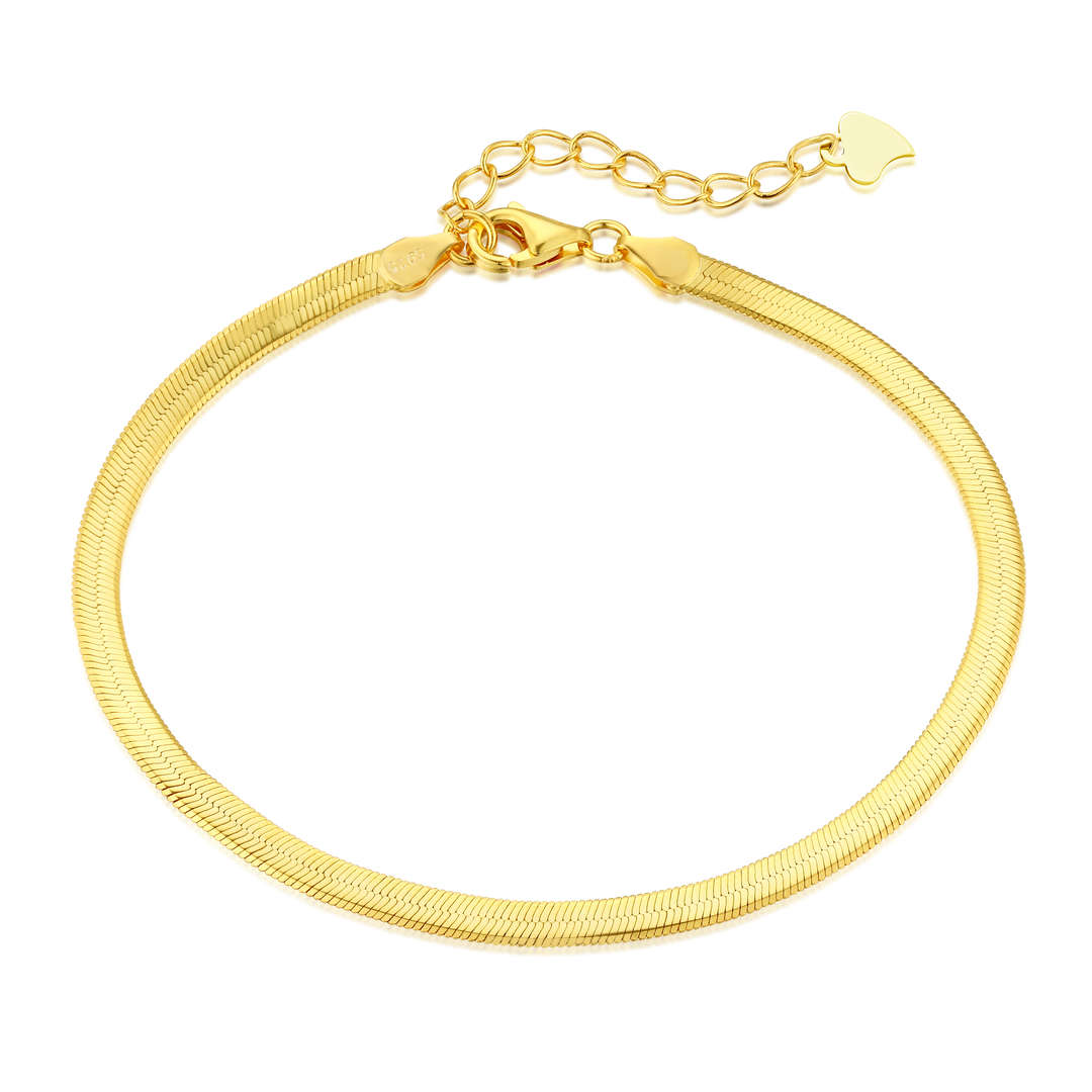 [Aura Jewelry]Flat Snake Bone Chain Blade Necklace