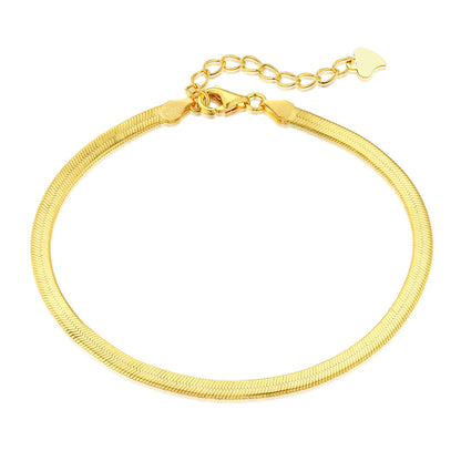 [Aura Jewelry]Flat Snake Bone Chain Blade Necklace