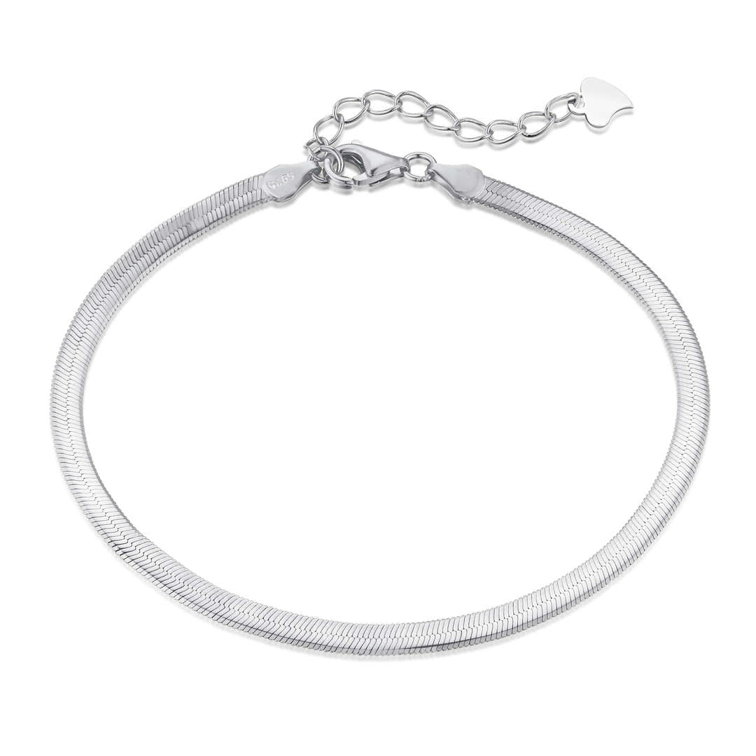 [Aura Jewelry]Flat Snake Bone Chain Blade Necklace
