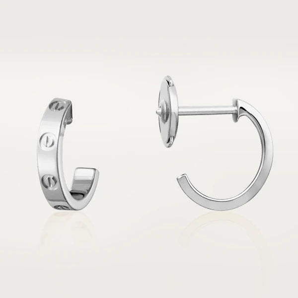 [⭐Aura]LOVE EARRINGS 2.65MM SILVER
