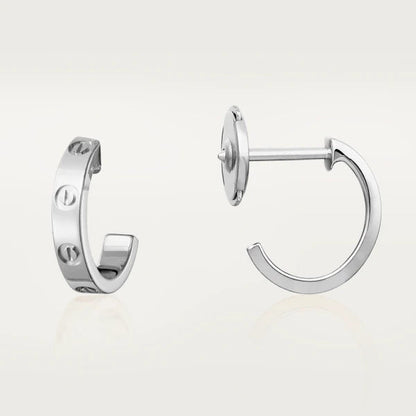 [⭐Aura]LOVE EARRINGS 2.65MM SILVER