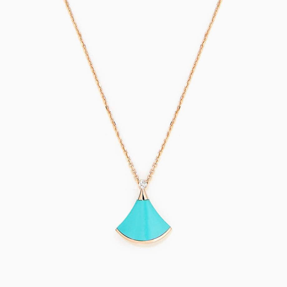 [⭐Aura]DREAM NECKLACE TURQUOISE PINK GOLD
