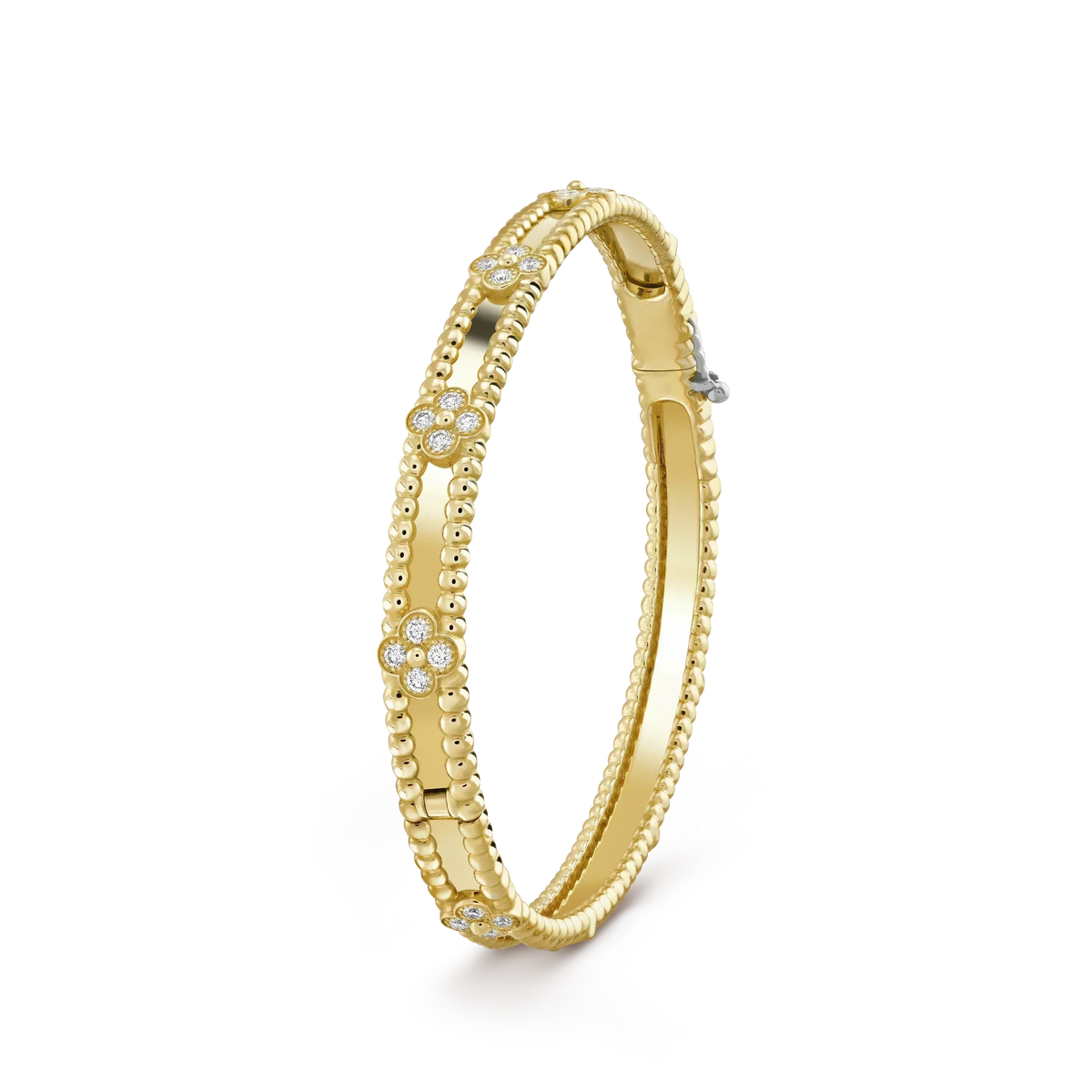 [⭐Aura]CLOVER BRACELET 4MM DIAMONDS