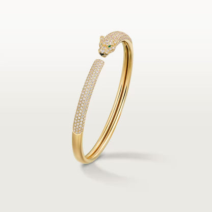 [⭐Aura]PANTHERE FULL DIAMOND OPEN BRACELET
