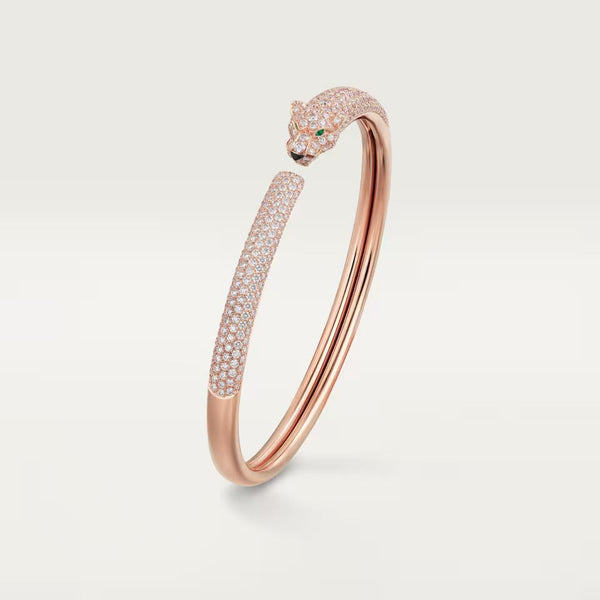 [⭐Aura]PANTHERE FULL DIAMOND OPEN BRACELET