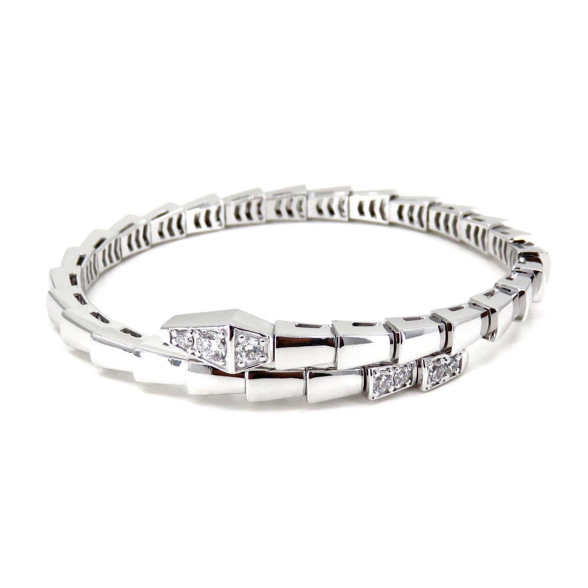 [⭐Aura]SERPENTI BRACELET DIAMONDS SILVER