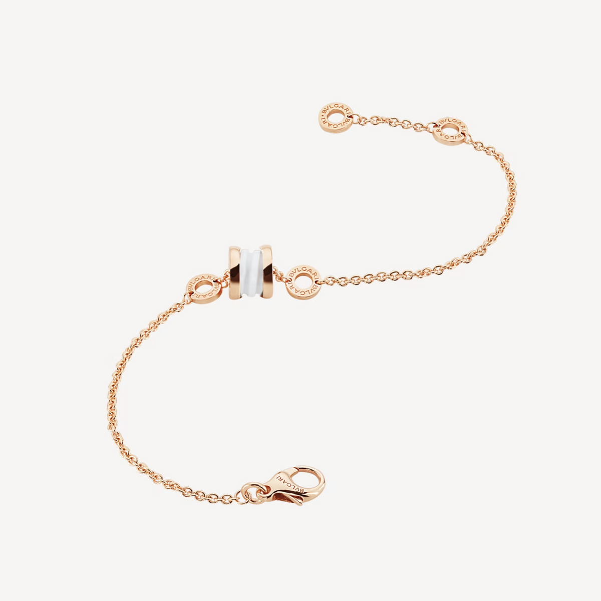[⭐Aura]ZERO 1 SOFT PINK GOLD AND WHITE CERAMIC BRACELET