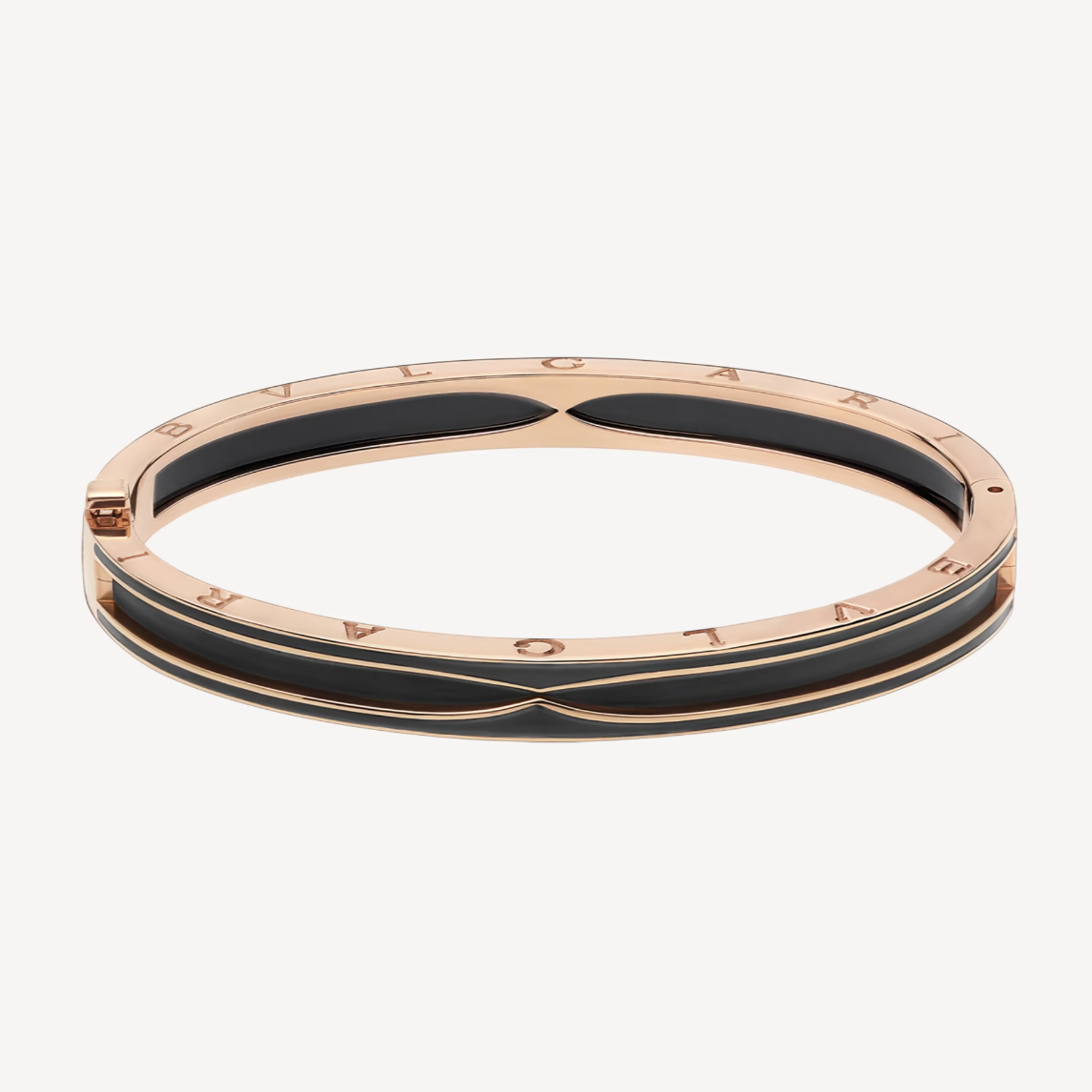 [⭐Aura]ZERO 1 PINK GOLD WITH MATTE BLACK CERAMIC BRACELET