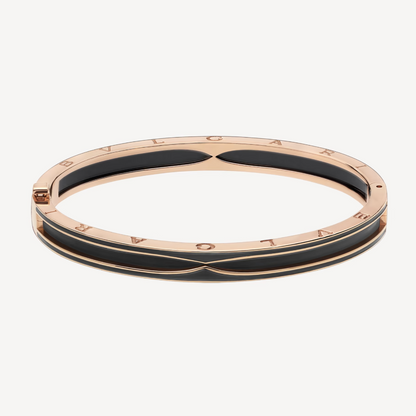 [⭐Aura]ZERO 1 PINK GOLD WITH MATTE BLACK CERAMIC BRACELET