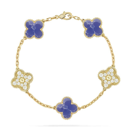 [⭐Aura]CLOVER 5 MOTIF BLUE VEINS BRACELET COLLECTION