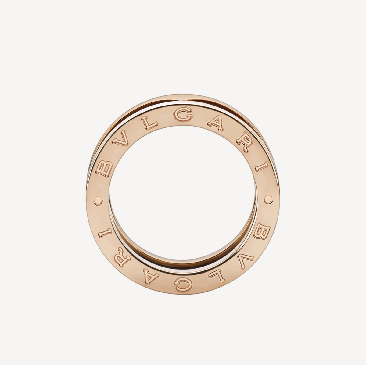 [⭐Aura]ZERO 1 TWO-BAND LOOPS AND BLACK CERAMIC PINK GOLD RING
