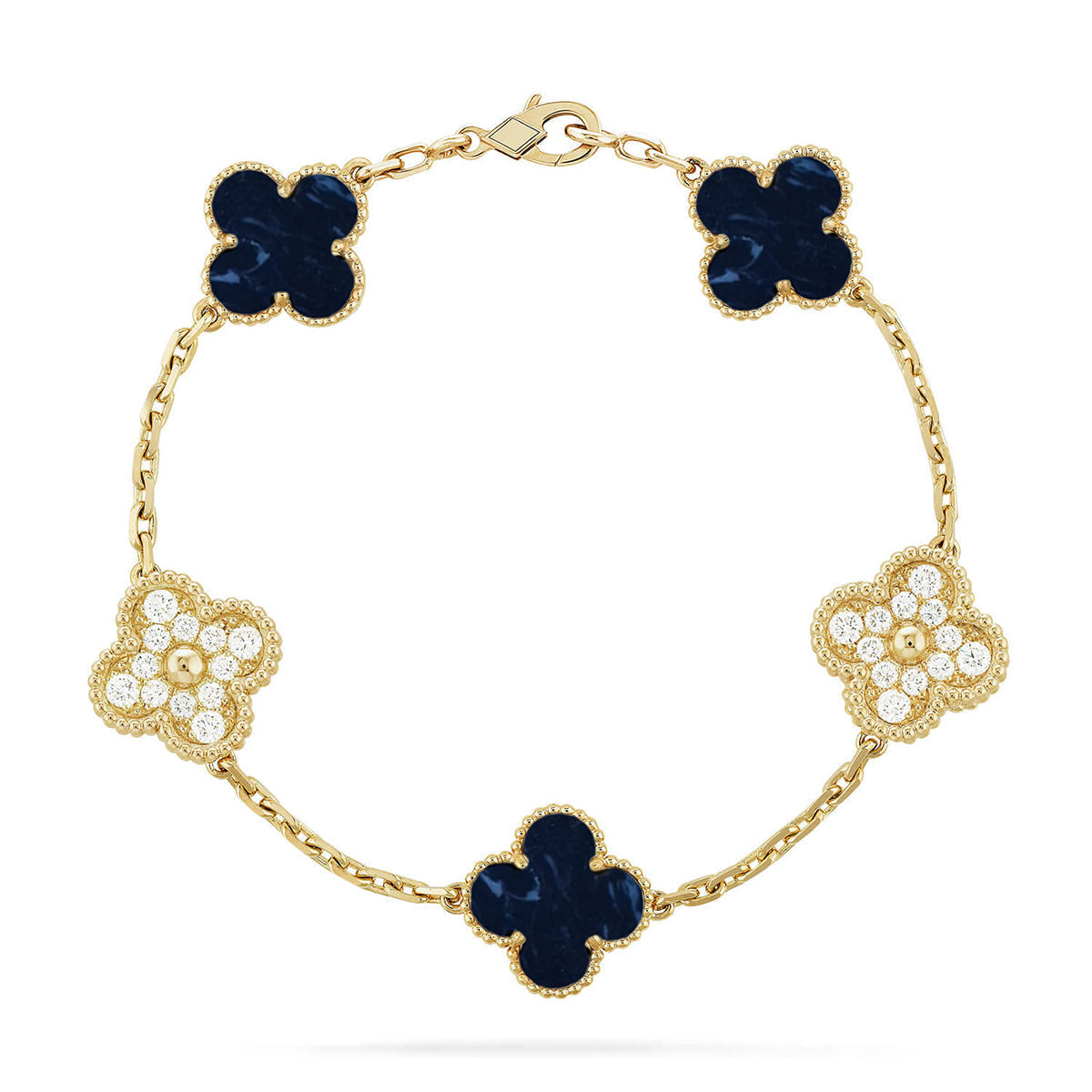 [⭐Aura]CLOVER 5 MOTIF PIETERSITE BRACELET COLLECTION