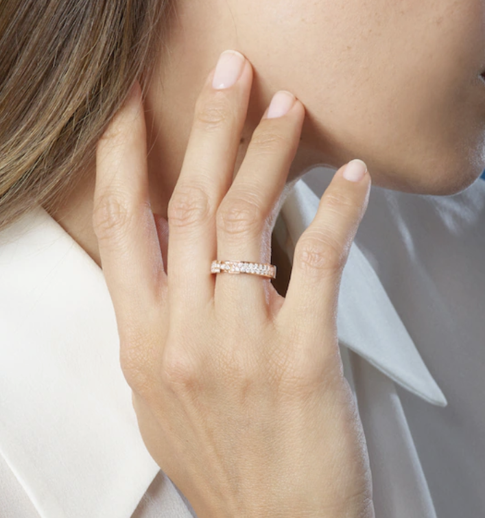 [⭐Aura]ALLIANCE LIENS VIDENCE PAVED DIAMOND 4MM RING