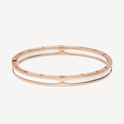 [⭐Aura]ZERO 1 PINK GOLD WITH WHITE CERAMIC BRACELET