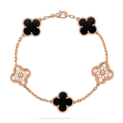 [⭐Aura] CLOVER 5 MOTIF ONYXS BRACELET COLLECTION